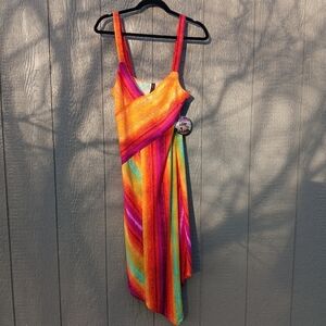 BEBOP Multicolor NWT  Asymetrical Summer Dress M